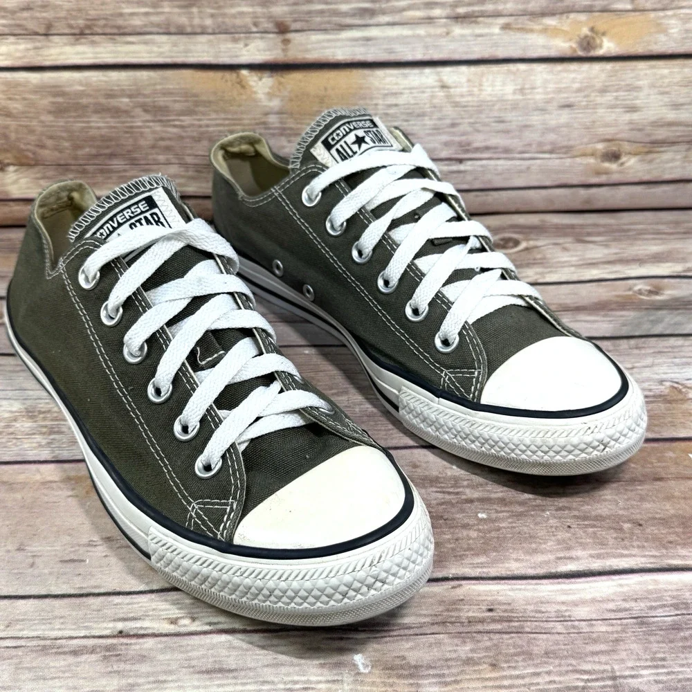 Converse All Start Chuck Taylor Olive Green Low Top Unisex Sneakers W9/M7